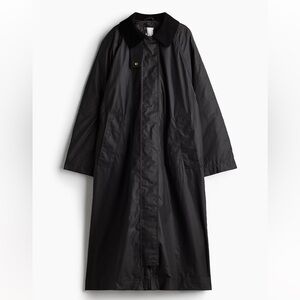 H&M Black Long Trench Coat